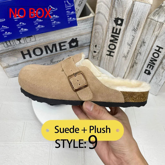 Summer Soft Footbed Suede Sandals Women And Men Fashion All-Match Couples
