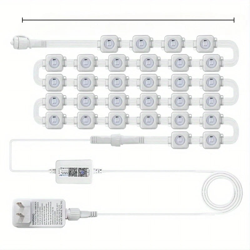 MIMIRGB 300FT 180LED Permanent Outdoor Light Smart RGBIC Side House Light 72 Scene Modes Outdoor Lighting for Party Garden Patio