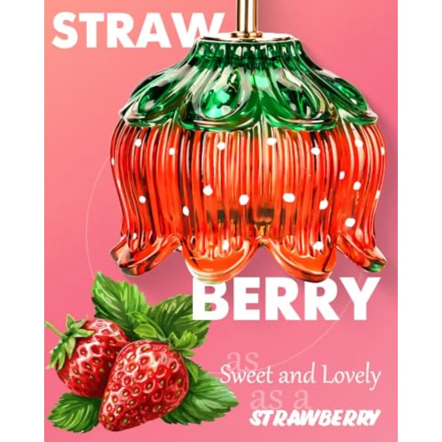 Strawberry Candle Warmer Lamp Height Adjustable, Lotus Strawberry Flower Lamp for Yankee Village Candles, Cute Candle Lamp with