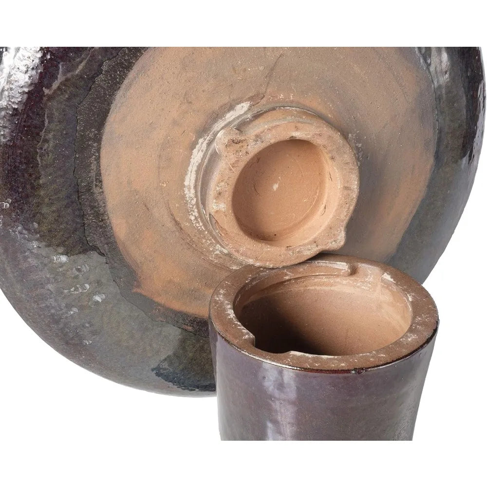 Atlantis Glazed Ceramic Bird Bath