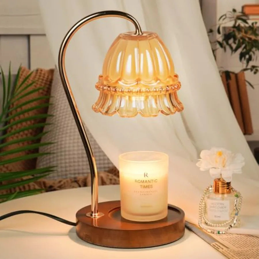 Strawberry Candle Warmer Lamp Height Adjustable, Lotus Strawberry Flower Lamp for Yankee Village Candles, Cute Candle Lamp with
