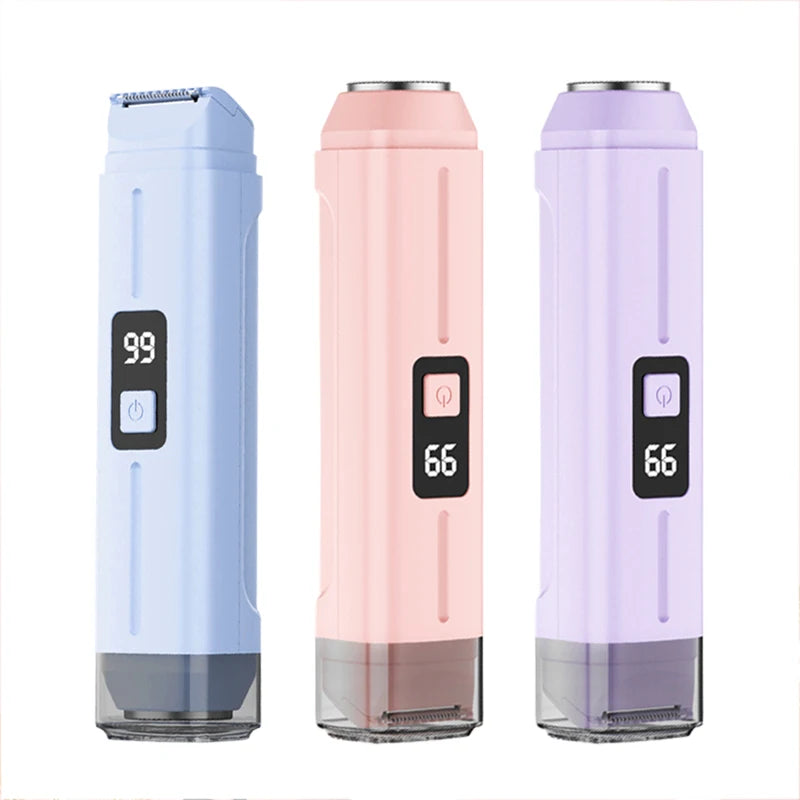 2 IN 1 Woman Hair Trimmer Electric Razor Dual-Head Design Female Shaver For Underarm Arm Leg Bikini Groin Hair Groomer Epilators