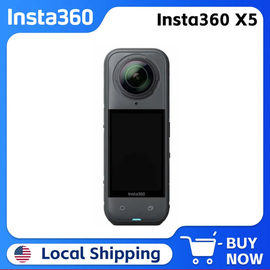 Insta360 X5 8K30fps 360 Video with Dual 1/1.28" Sensors 208 Mins Battery Life Tougher, Replaceable Lenses