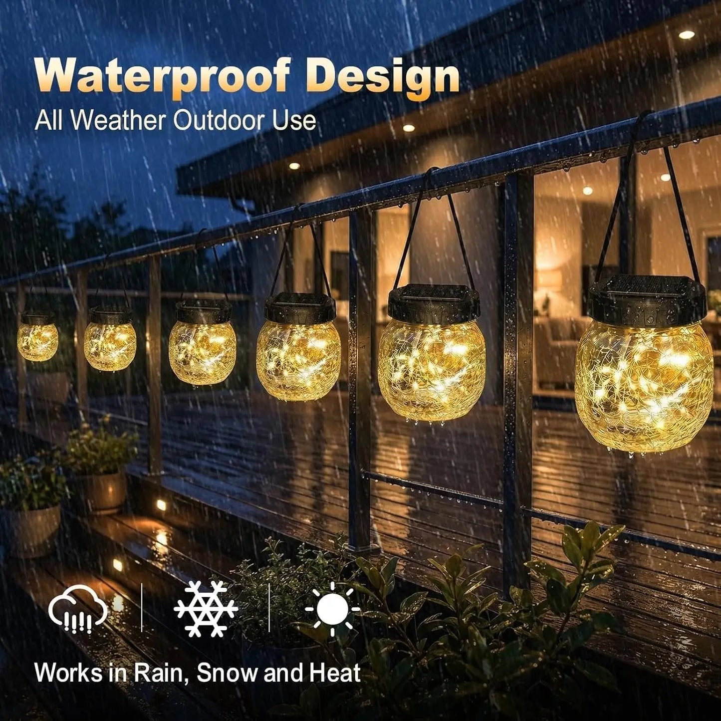 Outdoor Wall Lights Metal 6in 4 Pack Waterproof All Weather Orange