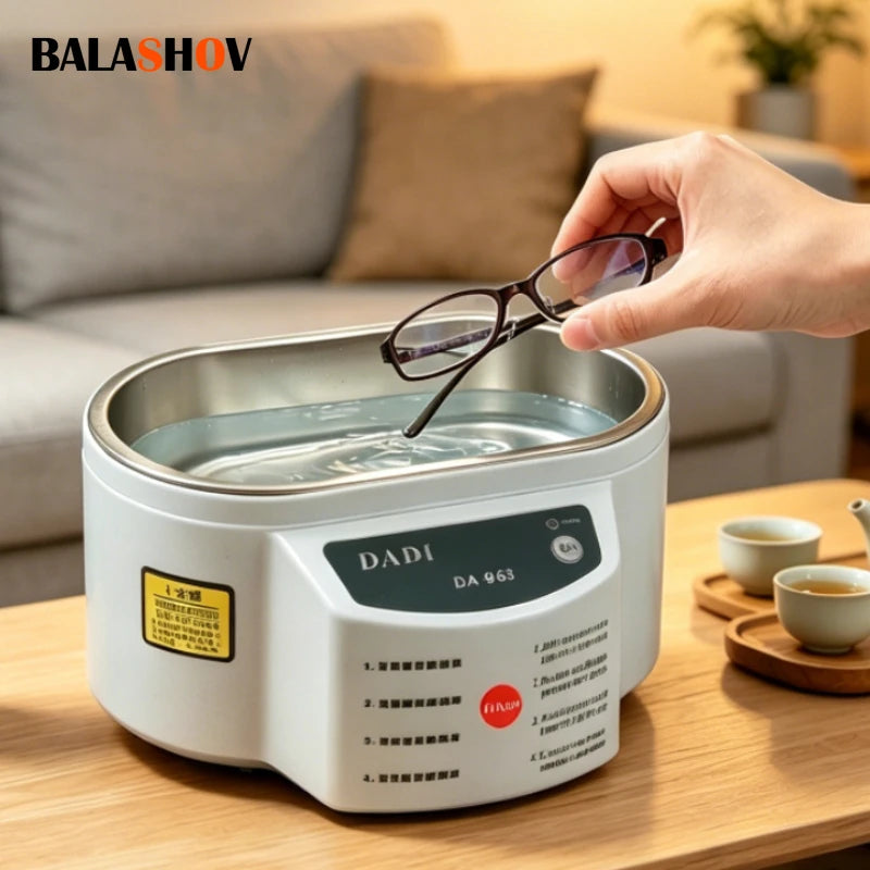 Ultrasonic Cleaner 30W Sonicator Bath 40Khz Degas For Watches Contact Lens Glasses Denture Teeth Electric Makeup Razor 110V