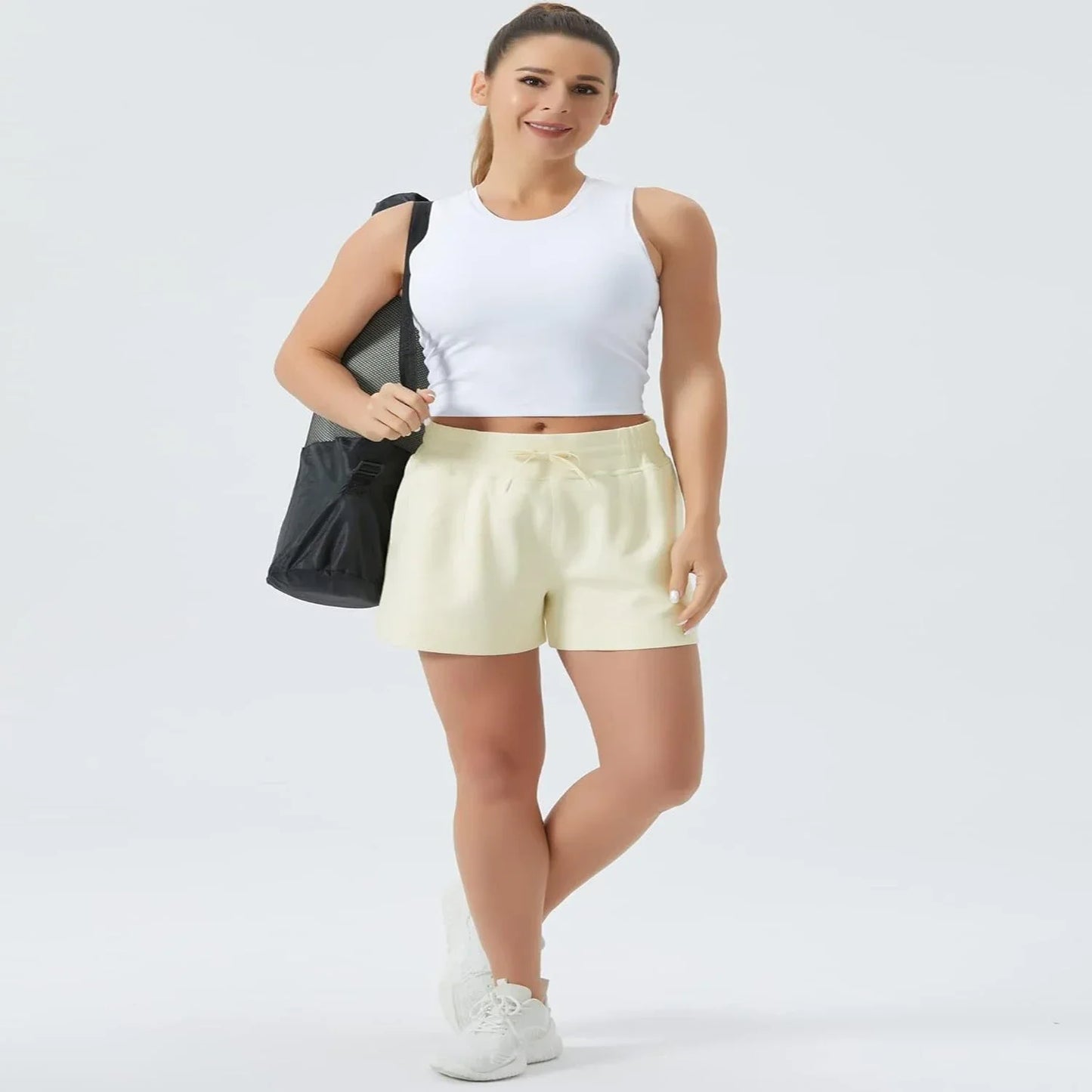 Luxurious, Sophisticated, and Versatile High-Waisted Drawstring Shorts - Effortlessly Elegant and Fashion-Forward Must-Have for
