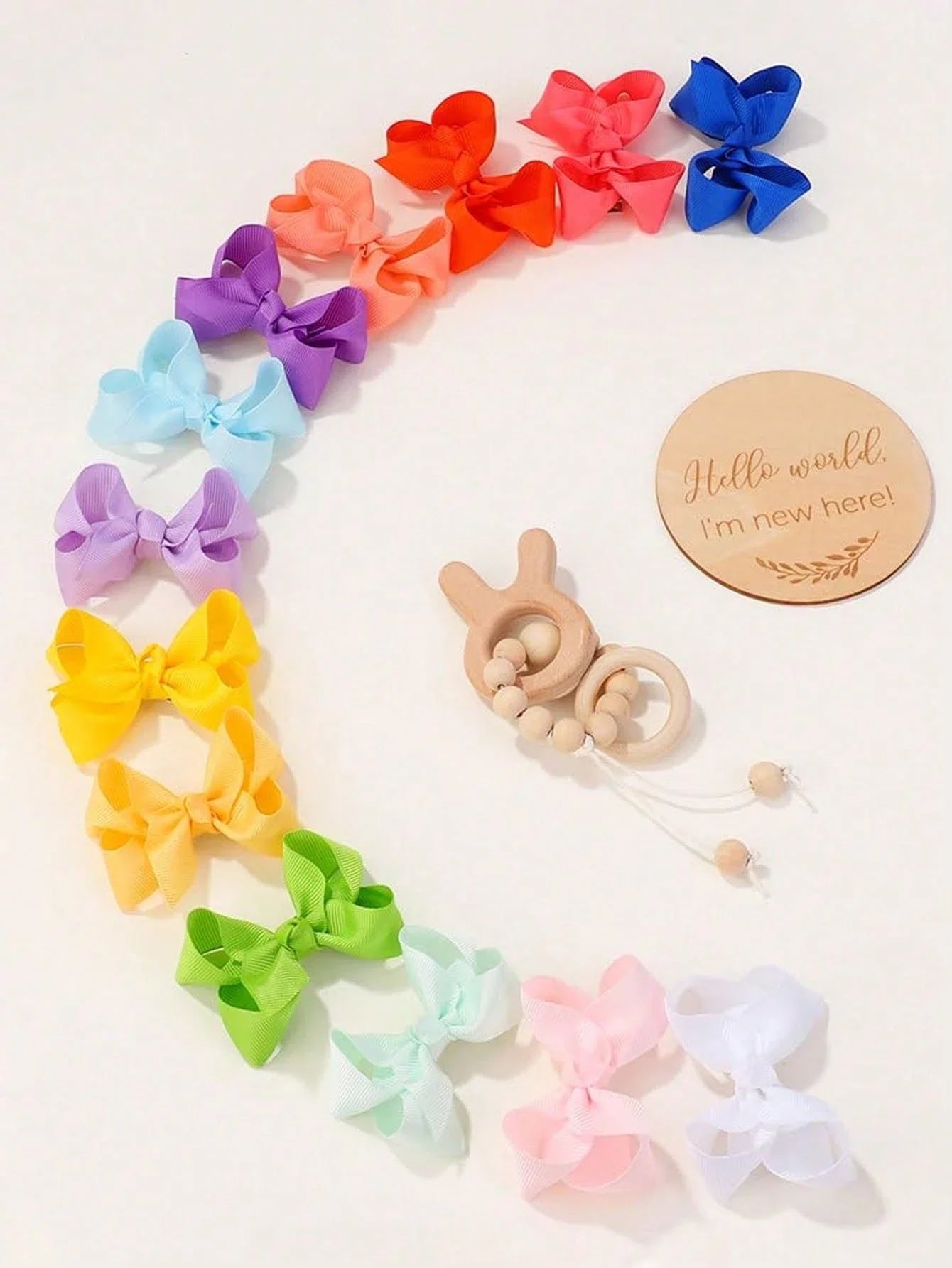 40pcs/Pack Random Color Cute Ribbon Bow Hair Clips, Hair Accessories For Girls Daily Wear