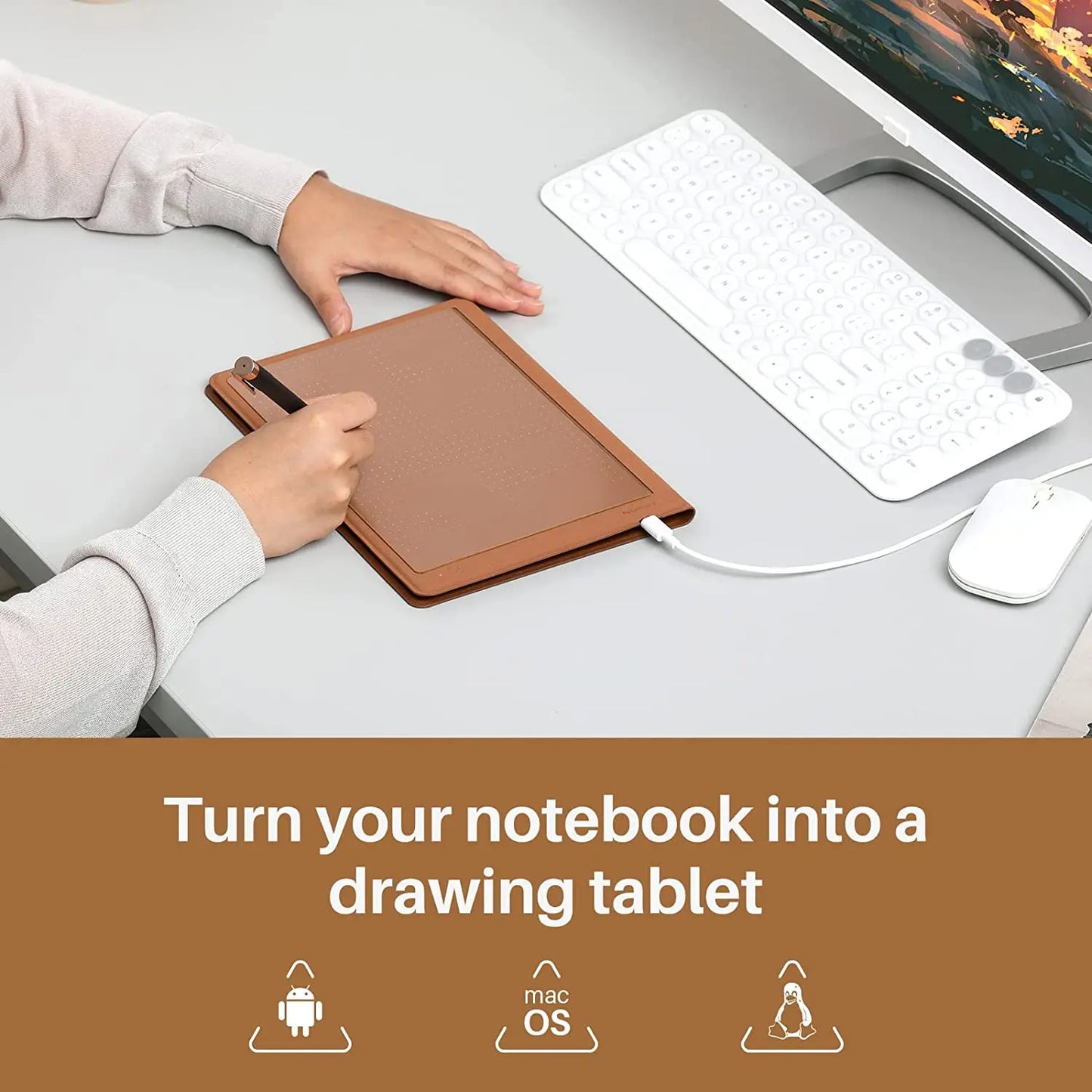 Smart Notebook Huion Note X10 Wireless Graphics Tablet Electronic Draft Notepad 50 Pages Support iOS IPadOS Android