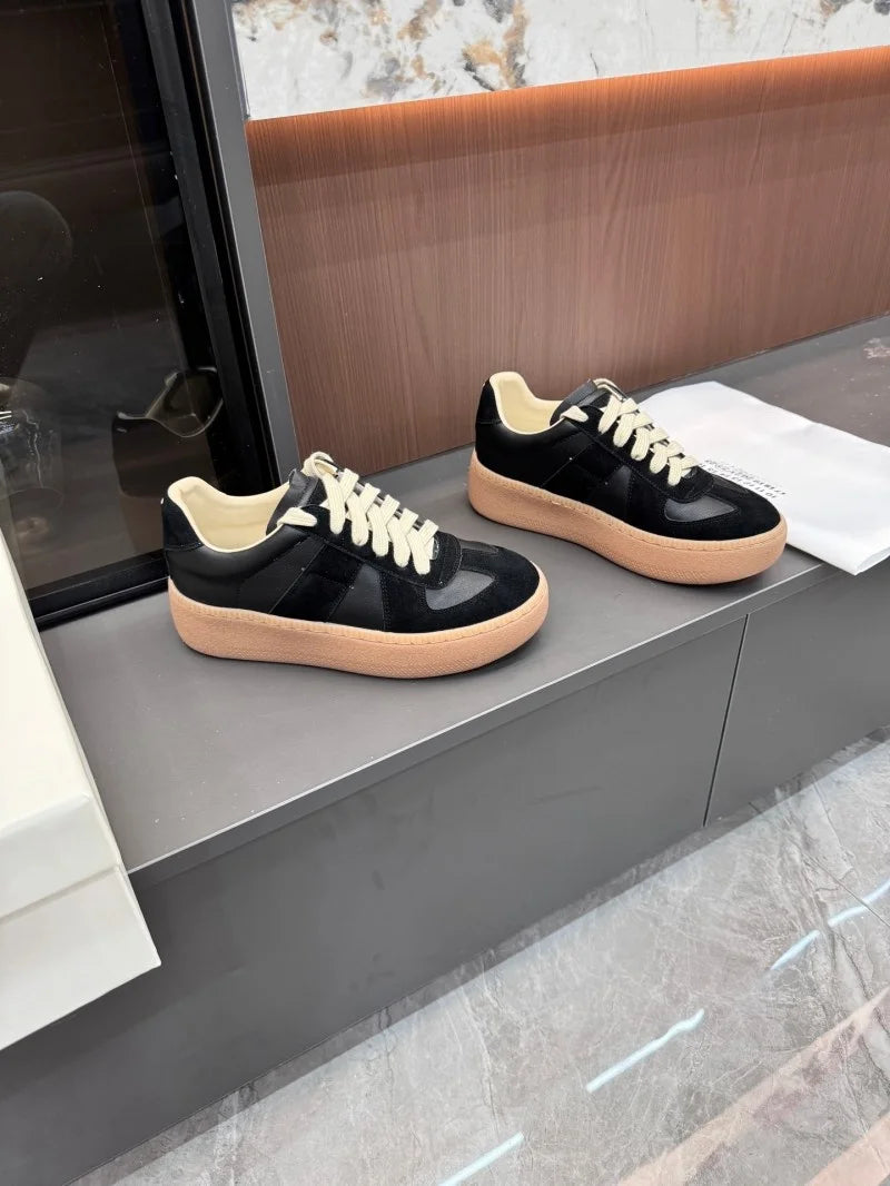 Genuine Leather Vulcanize Summer High Brand Comfy Chunky Sneaker Loafer Spring Autumn Platform Vulcanize Women Shoes