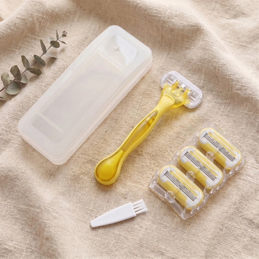 1Pc Summer Women's Disposable Razors With 4 Blade Shaving Razor Stainless Steel Women's Disposable Bikini Razors for Men Women