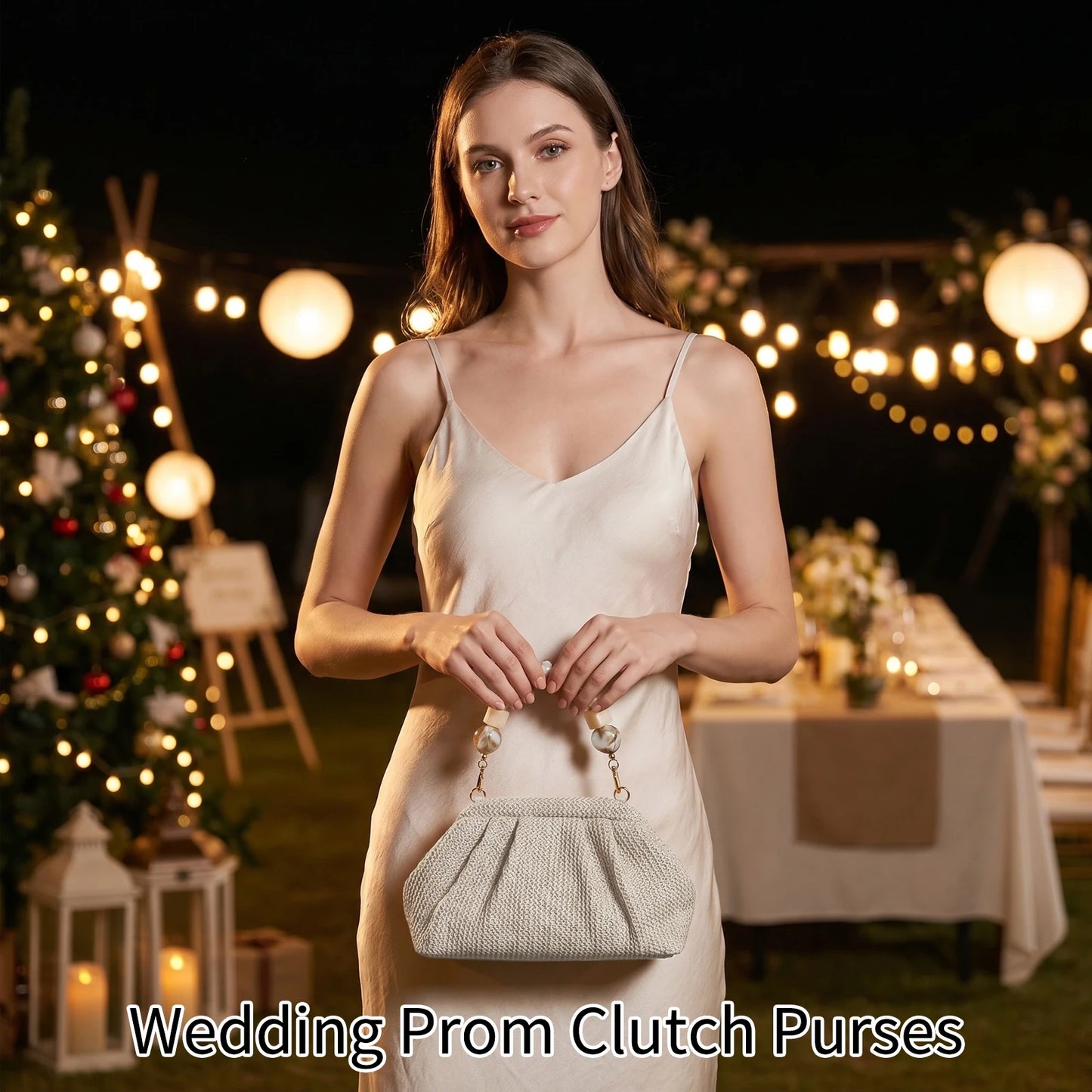2026 New Women Straw Woven Bags Chain Strap Straw Clutch Purse Large Capacity Stylish Handheld Crossbody Bag Totes for Summer Beach Holiday