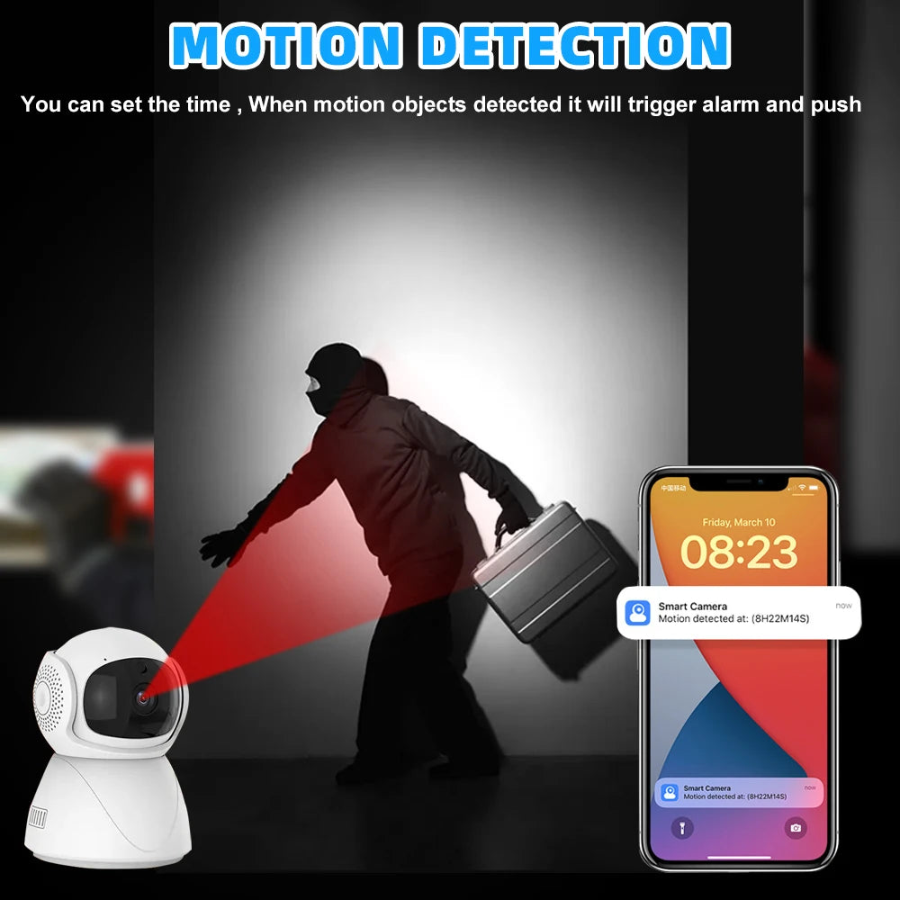 5G Dual Band WiFi Security Camera 1080P HD Indoor PTZ IP Camera 355° Pan 90° Tilt Baby Monitor Two Way Audio Motion Detection Night Vision AP Hotspot Wireless Surveillance Camera