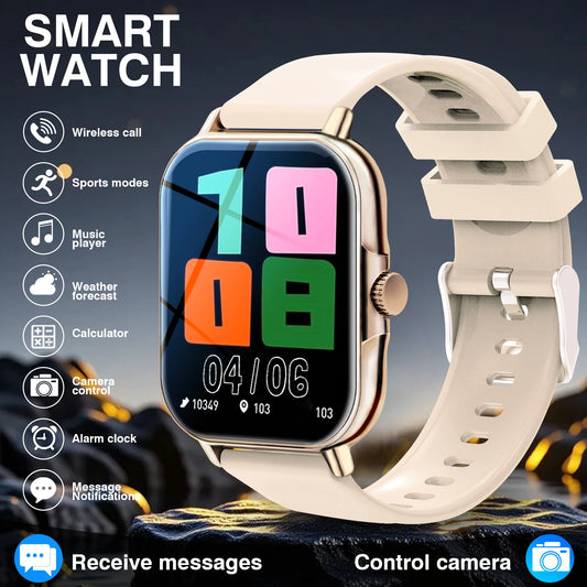 Smart Watch,Unisex Fitness Tracker ,Wireless Calling, Music Play,Weather Forecast ,Alarm Clock,Call Alerts, for Android & Iphone