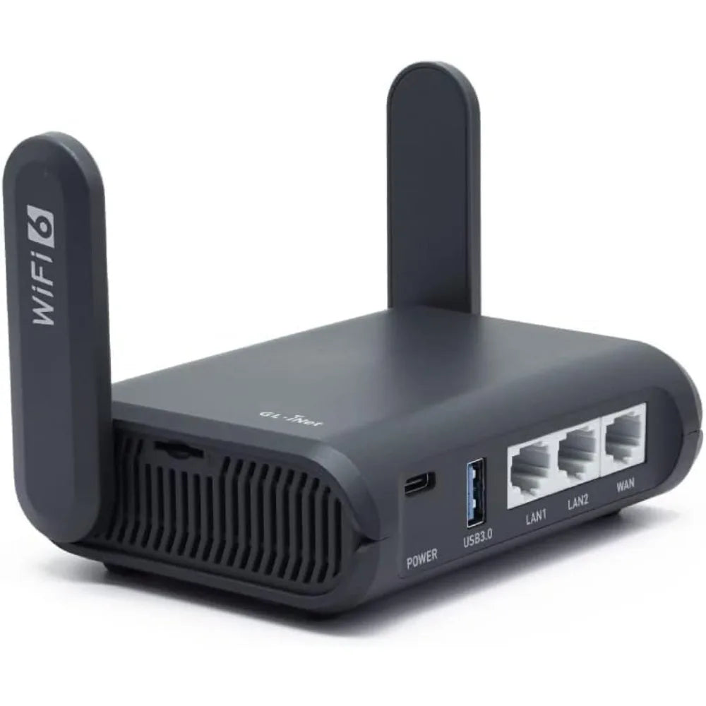 Portable Travel Wi-Fi 6 Router, Pocket Internet Device, VPN Capable for On-the-Go Connectivity