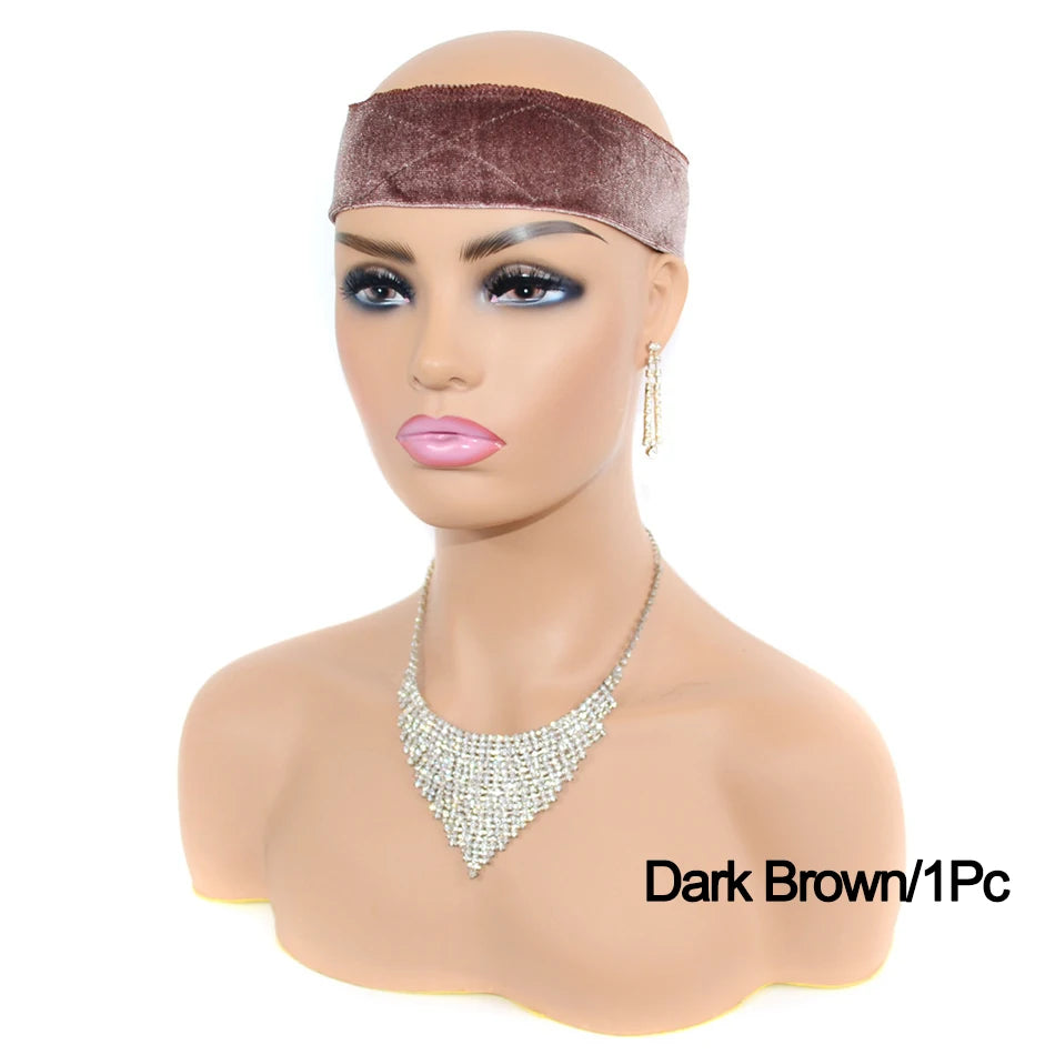Velvet Wig Grips Headband Adjustable Grip Headbands for Lace Frontal Wigs Non-slip Soft Velvet Wig Grips Headband To Hold Wig