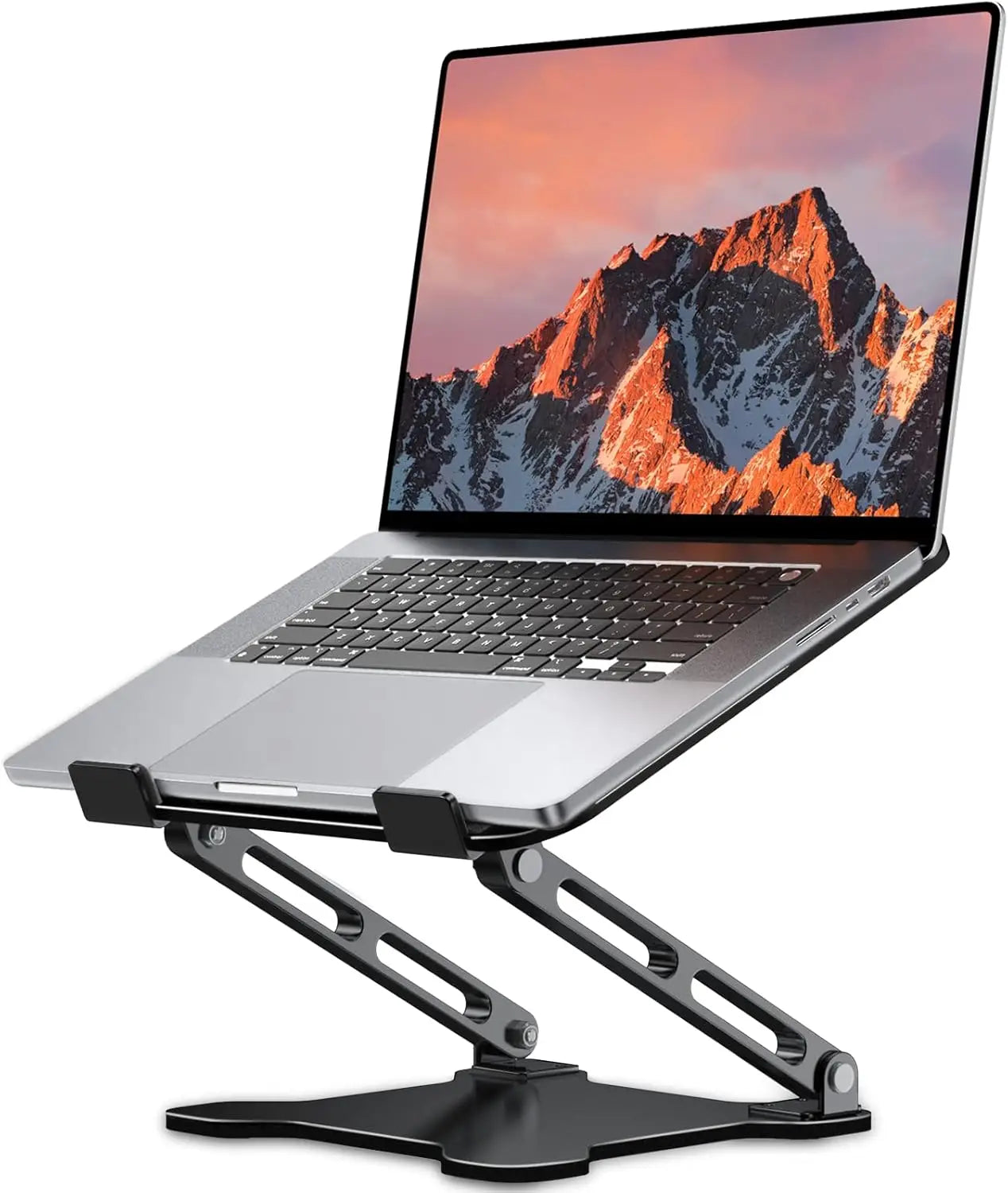Adjustable Laptop Stand for Desk, Metal Foldable Riser Holder, Portable Ventilated Cooling Stand for 10-15.6" Laptops