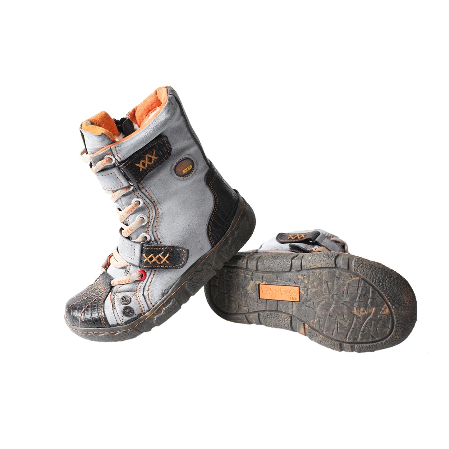TMA EYES Women's Winter Retro Snow Boots Vintage Trendy Warm Fur Lined Ankle Boots Non-slip Outdoor Shoes
