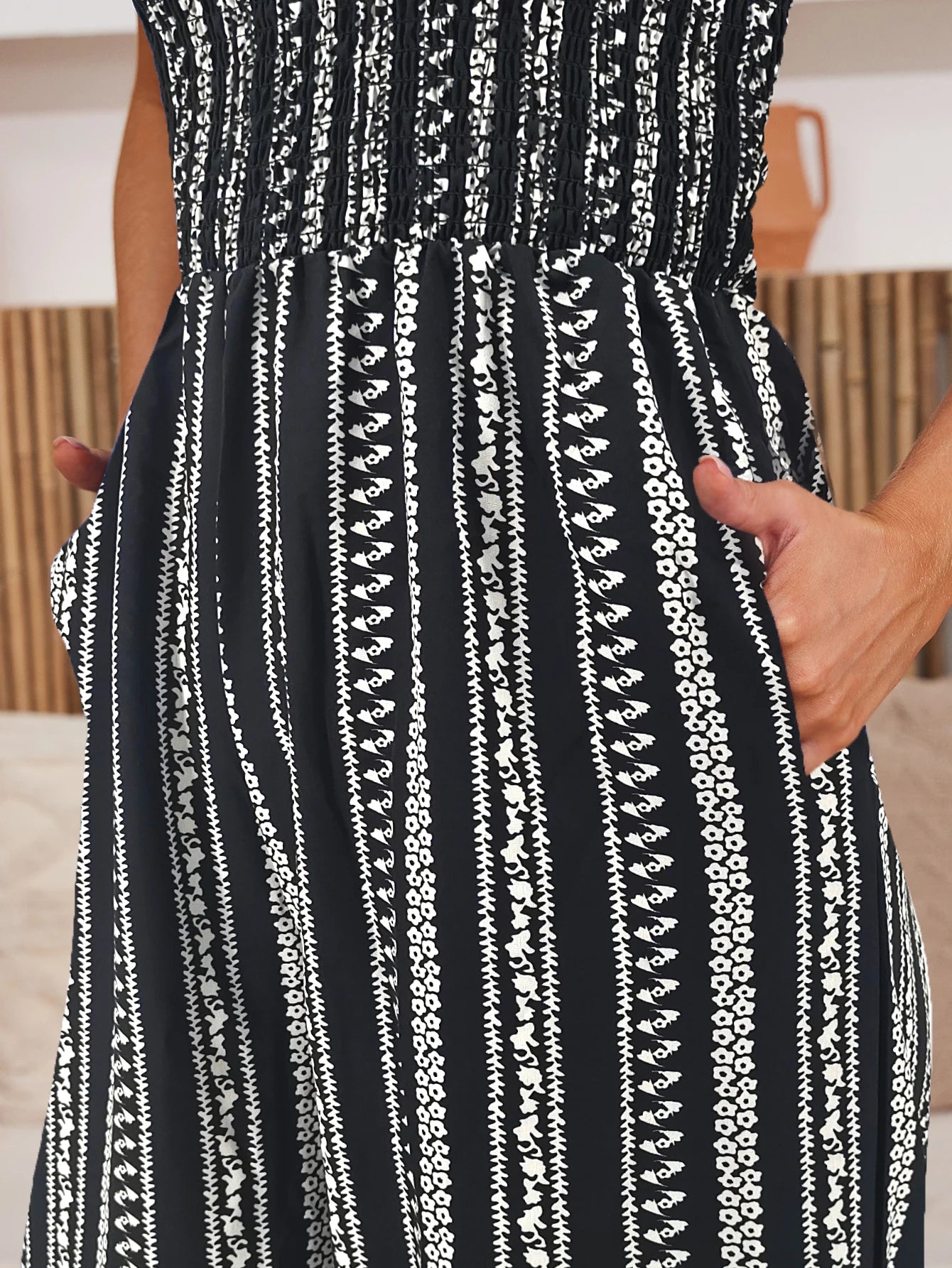 Women's Summer Printed Strapless Jumpsuit, Casual and Simple