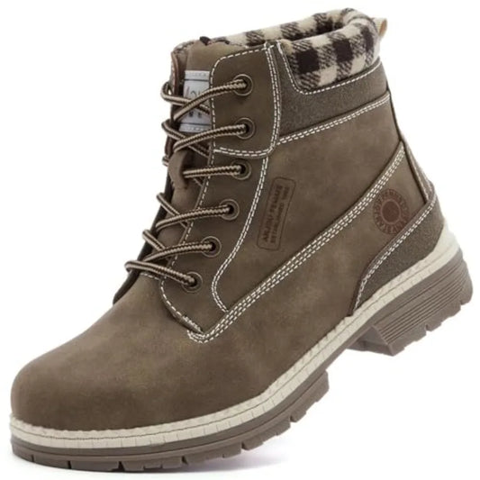 Work Hiking Boots for Women Waterproof - Womens Outdoor Ankle Boots Lightweight Snow Winter Boots for Trekking Walking