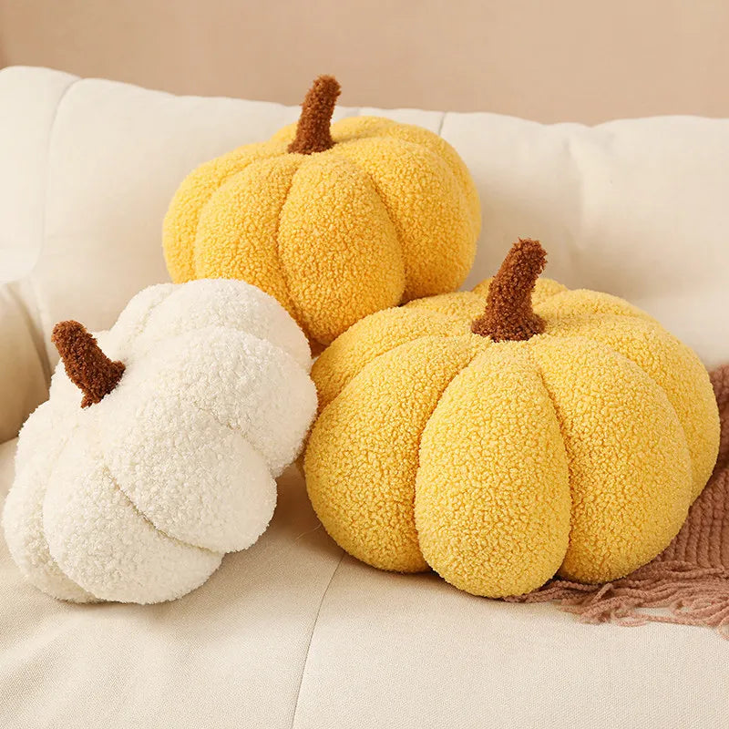 Cute Pumpkin Plush Throw Pillow Super Soft Waist Cushion Window Seat Pad Halloween Pumpkin Decor 15-35cm