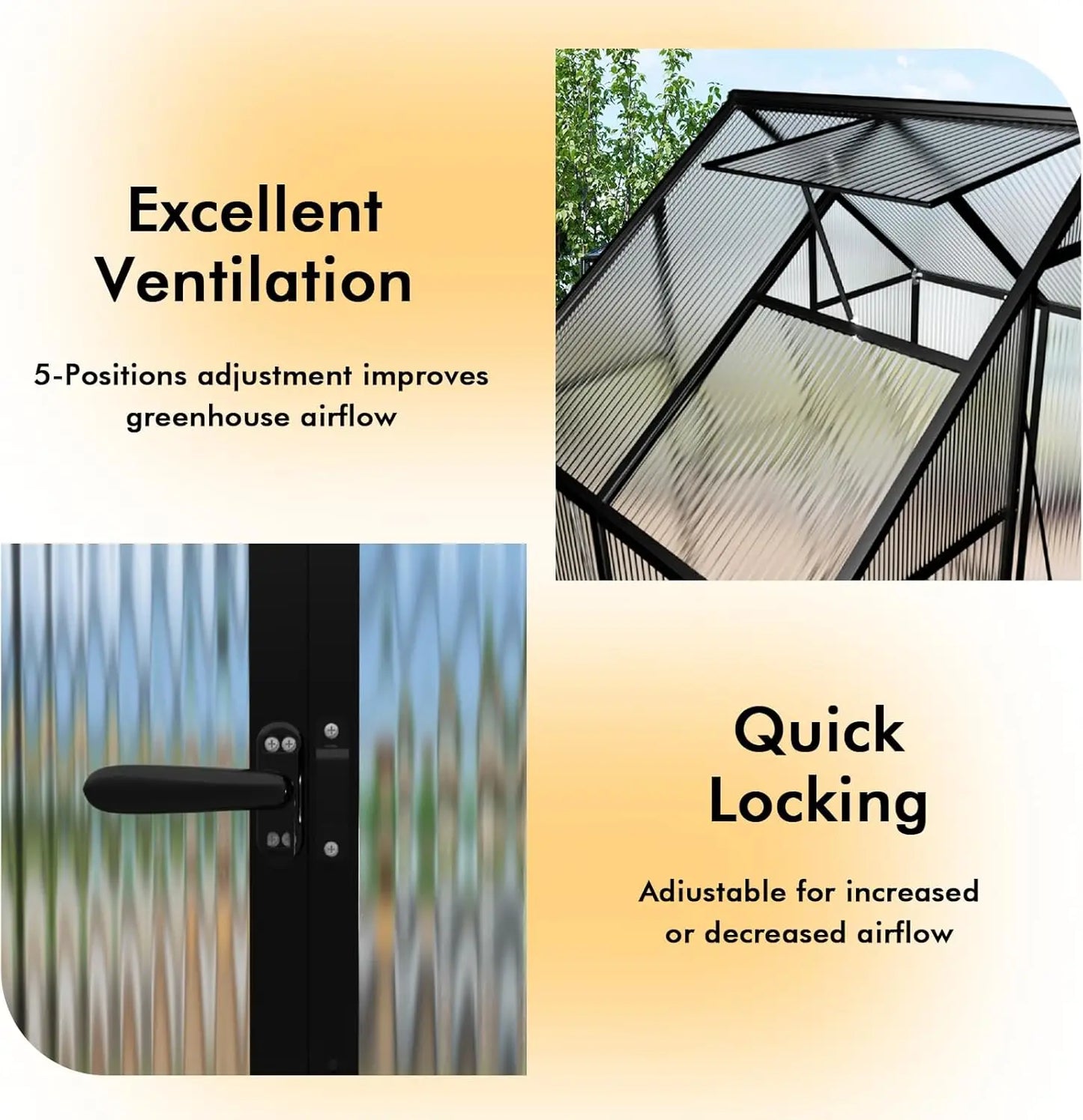 6×4FT Small Greenhouse, Walk in Greenhouse with Electronic Thermometers, Enhanced Aluminum Small Greenhouse for Outdoors