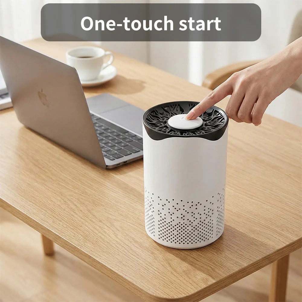Portable Negative Ion Air Purifier High Efficiency Formaldehyde Smoke Dust Removal USB Powered Mini Air Cleaner For Home Pet Bedroom