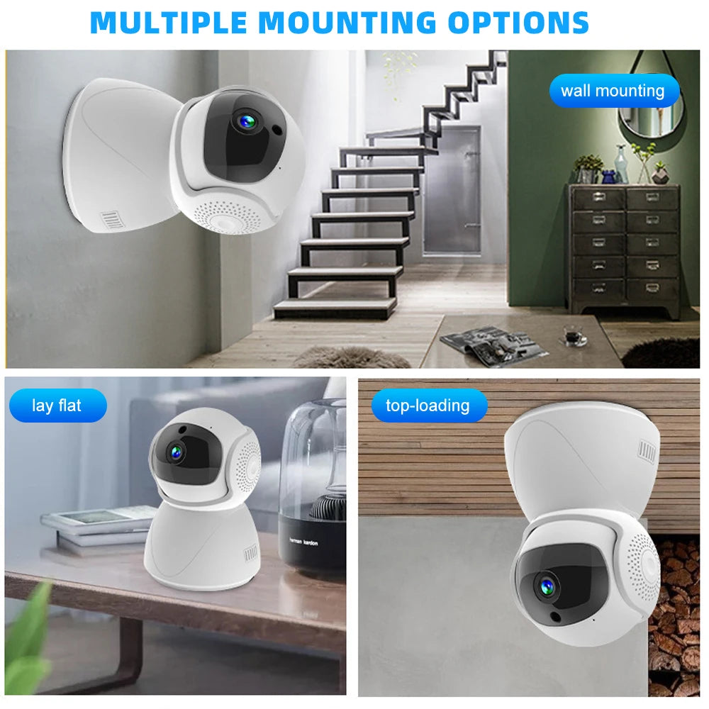 5G Dual Band WiFi Security Camera 1080P HD Indoor PTZ IP Camera 355° Pan 90° Tilt Baby Monitor Two Way Audio Motion Detection Night Vision AP Hotspot Wireless Surveillance Camera