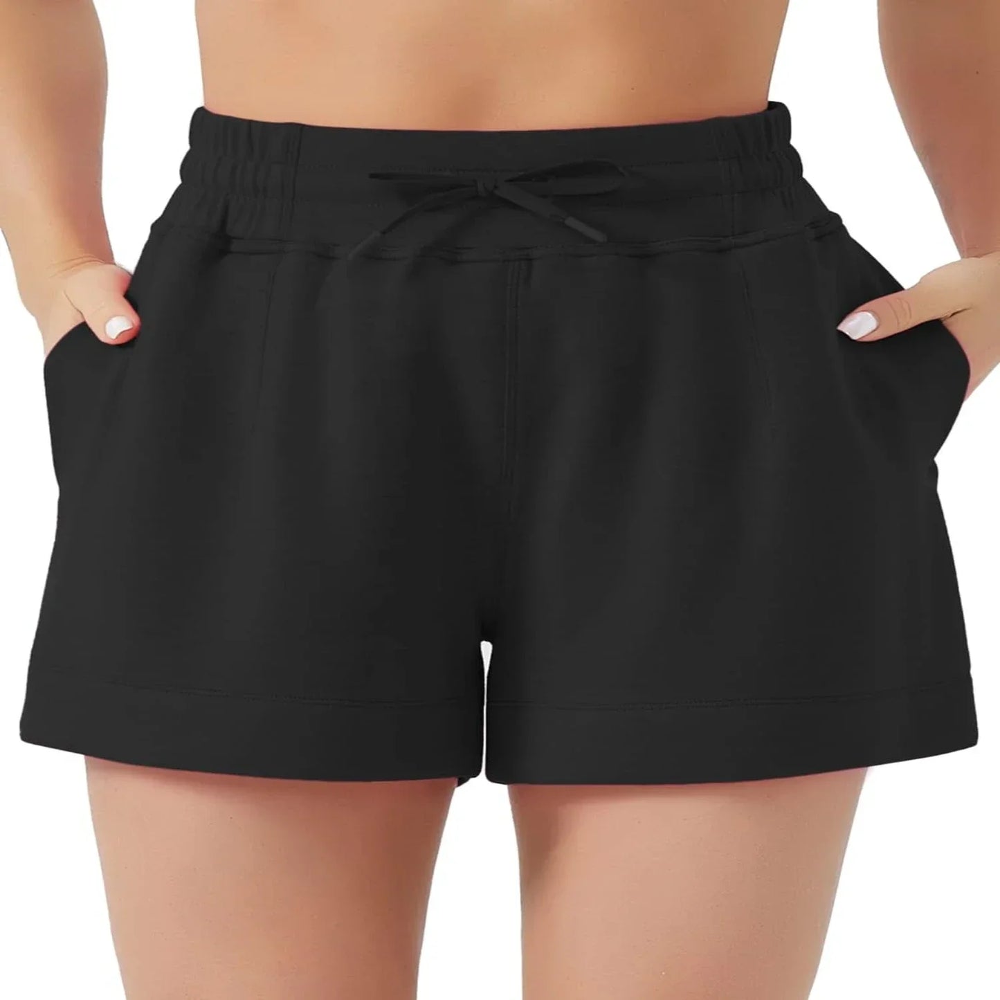 Luxurious, Sophisticated, and Versatile High-Waisted Drawstring Shorts - Effortlessly Elegant and Fashion-Forward Must-Have for