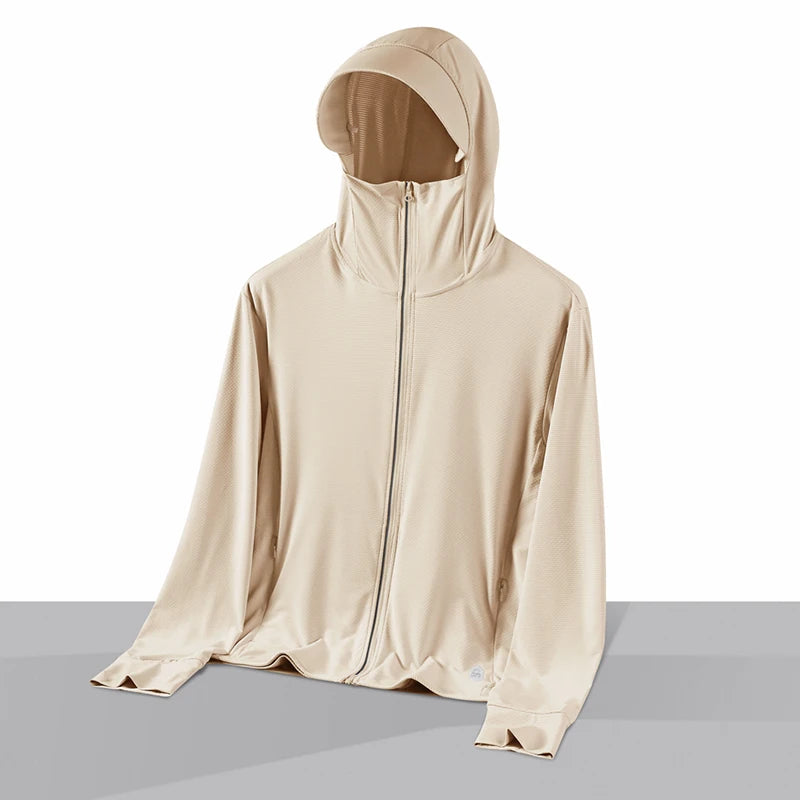 Summer Ice Silk Sunscreen Coat Couple Sports Casual Jacket Breathable Comfortable Outdoor UV Protection Outerwear