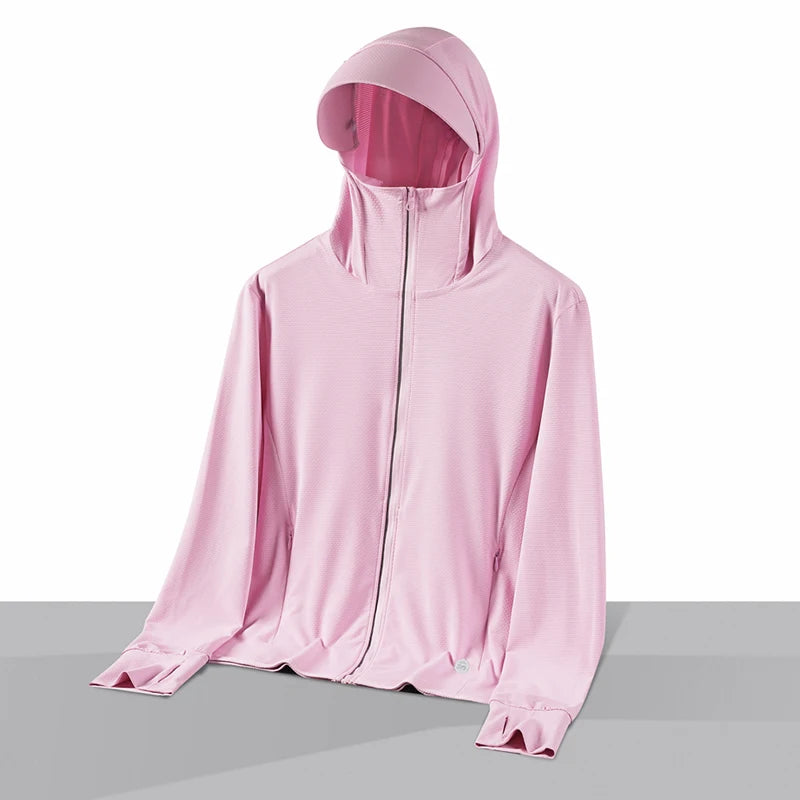 Summer Ice Silk Sunscreen Coat Couple Sports Casual Jacket Breathable Comfortable Outdoor UV Protection Outerwear