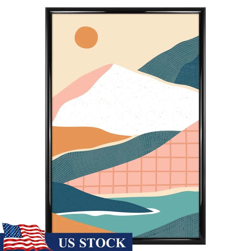 20x30 Rounded Poster Frame Art Prints Photos Lightweight Black Frame Vertical Horizontal Display Gallery Wall Decor