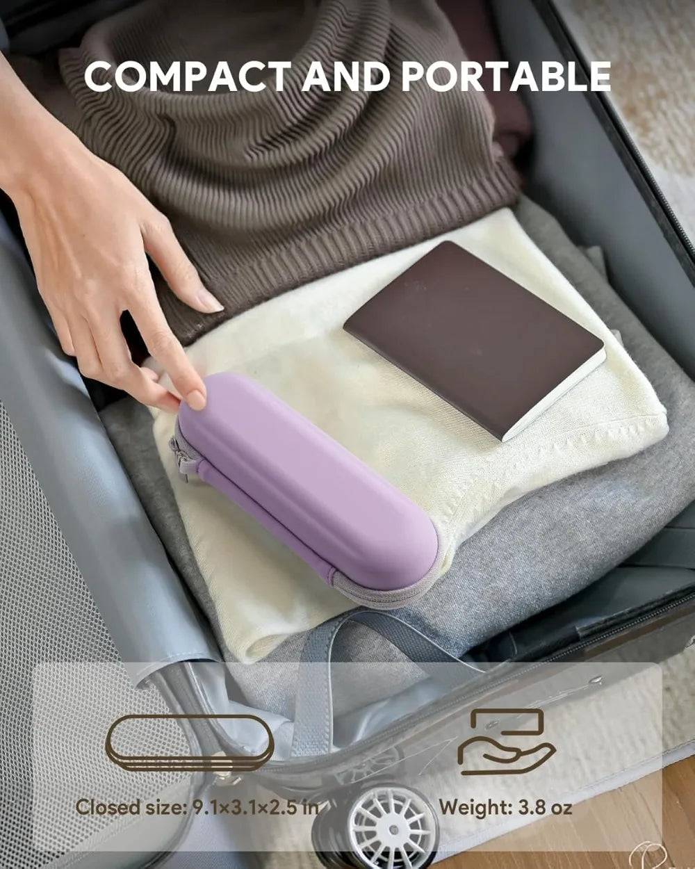 Universal Electric Toothbrush Travel Case for Oral-B & Philips Sonicare, Hard Shell Waterproof PU Storage for Heads & Accessories