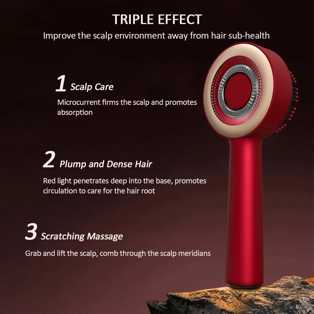 New Electric Head Massage Comb Red Light Therapy Hair Growth Anti Hair Loss Scalp Liquid Oil Applicator Hair Growth Massager
