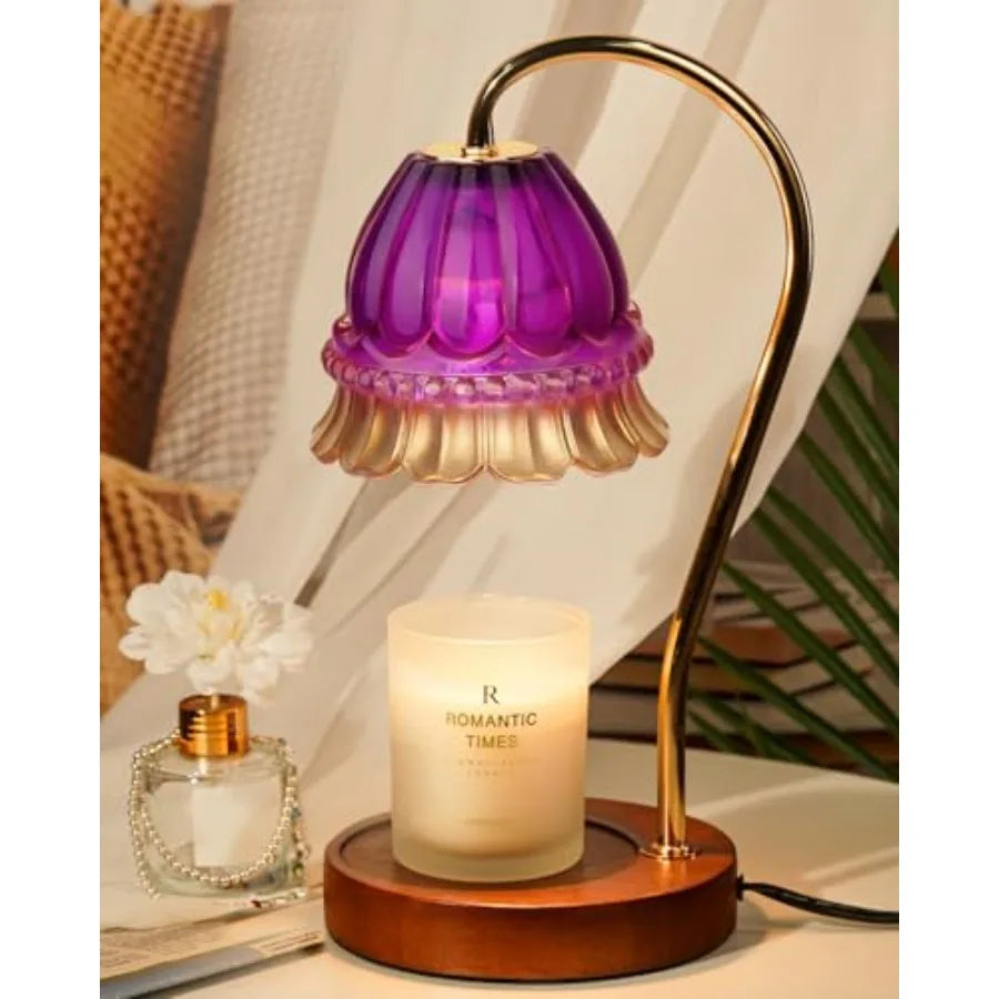Strawberry Candle Warmer Lamp Height Adjustable, Lotus Strawberry Flower Lamp for Yankee Village Candles, Cute Candle Lamp with