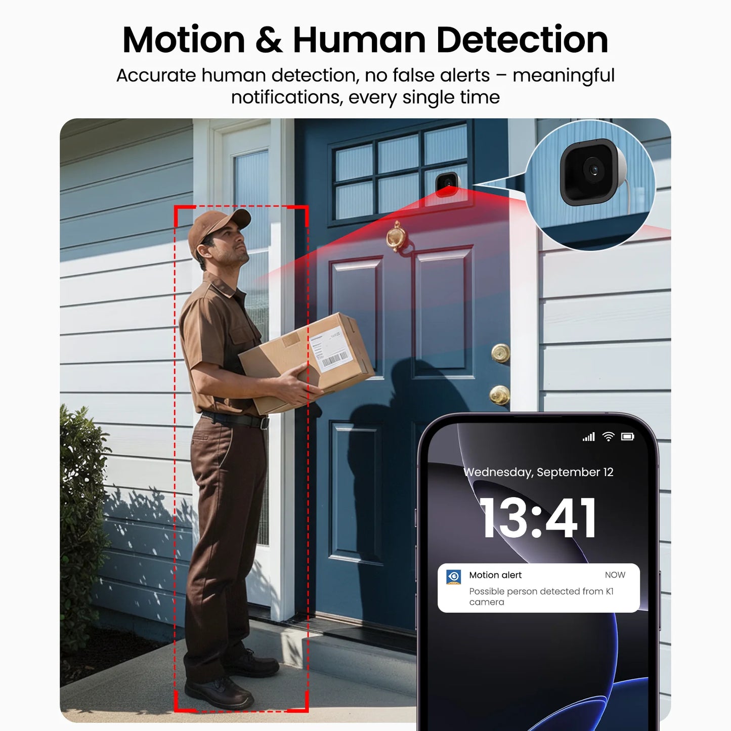 2K Window Camera WiFi Indoor Cameras For Home Security Full Color Night Vision Two-Way Audio Motion Detection