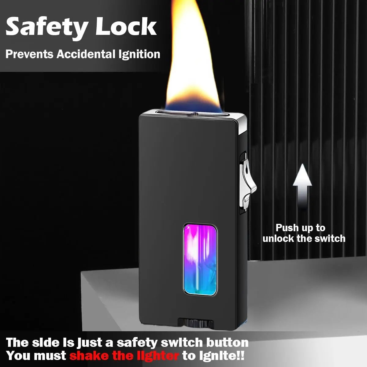 Cool Lighters, Large Soft Flame Vintage Lighters,Adjustable Flame Refillable Butane for Gifts Mens Lovers Kitchen (Without Butane Gas)