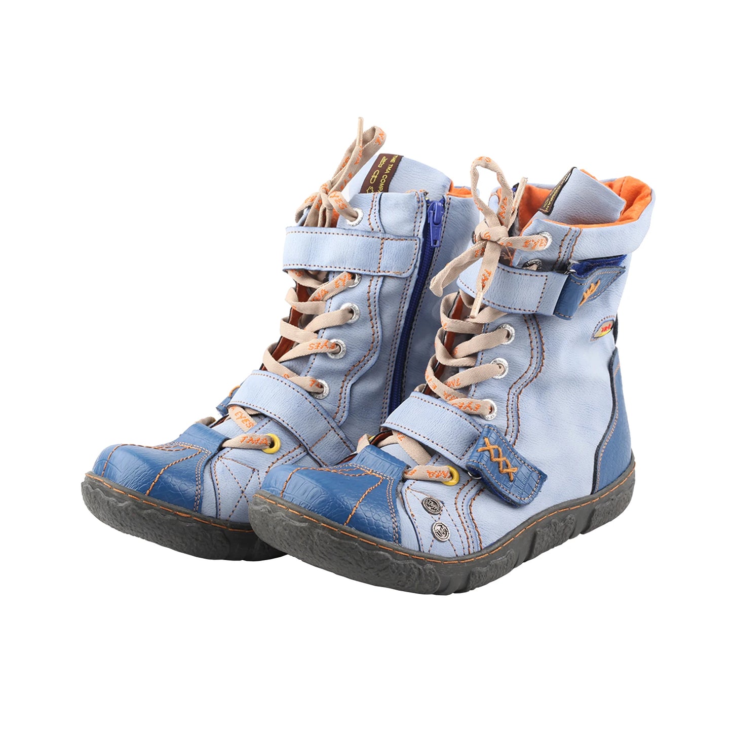 TMA EYES Women's Winter Retro Snow Boots Vintage Trendy Warm Fur Lined Ankle Boots Non-slip Outdoor Shoes
