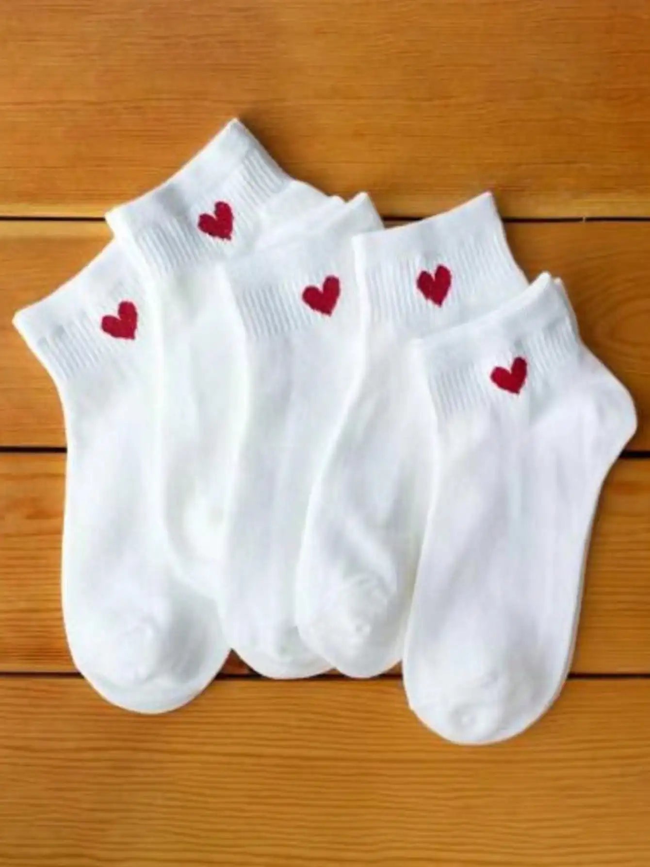1/5/10/20 Pairs Women/Couple Cute Heart Pattern Versatile Ankle Socks, Invisible Socks, Suitable For Daily Wear, Festivals, Outdoor Christmas Gift