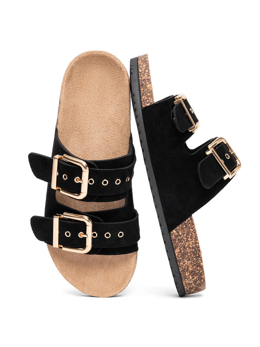 New Round Toe Thick Sole Open Toe Casual Slippers in Summer Fashion Elegant and Lightweight Outside Slippers for Women