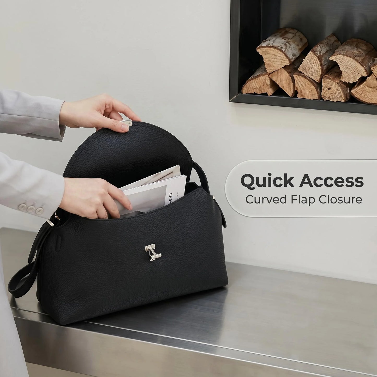 Luxury Soft Business Shoulder Bag, featuring adjustable shoulder strap, detachable waist belt and cotton lining - available in dark color options