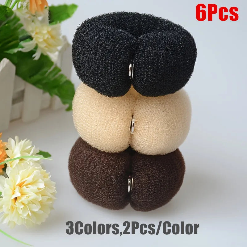 6 pieces/set of elegant invisible fluffy headbands, hair bun maker, suitable for party and holiday hairstyle design, perfect for casual wear, Christmas, New Year, Valentine's Day gifts