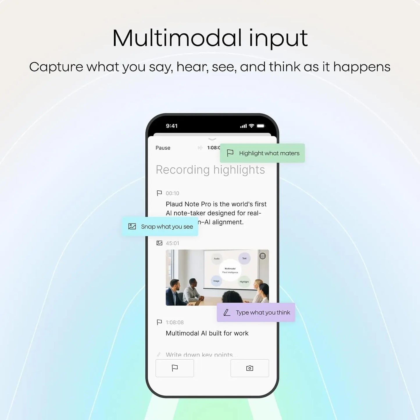 AI Voice Recorder: Transcribe & Summarize 112 Languages, Wearable Design, 20H Recording, for Meetings & Lectures