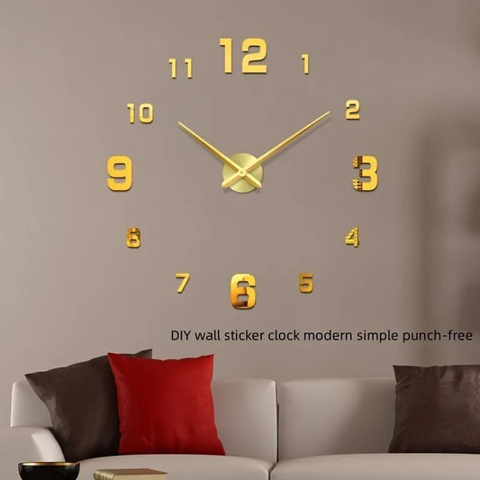 Simple LED wall clock with night light function, silent, modern decorative digital wall clock, DIY 3D digital wall clock
