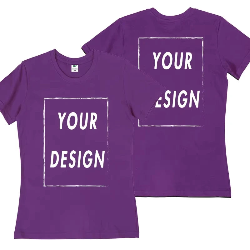 Custom Team T-Shirt for Men & Women, Personalized Front Back Print Tee, Custom Text Logo Customizable Design High Quality Casual Top