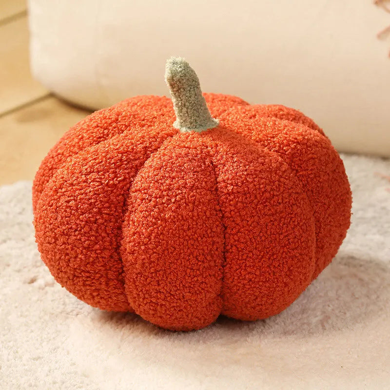Cute Pumpkin Plush Throw Pillow Super Soft Waist Cushion Window Seat Pad Halloween Pumpkin Decor 15-35cm