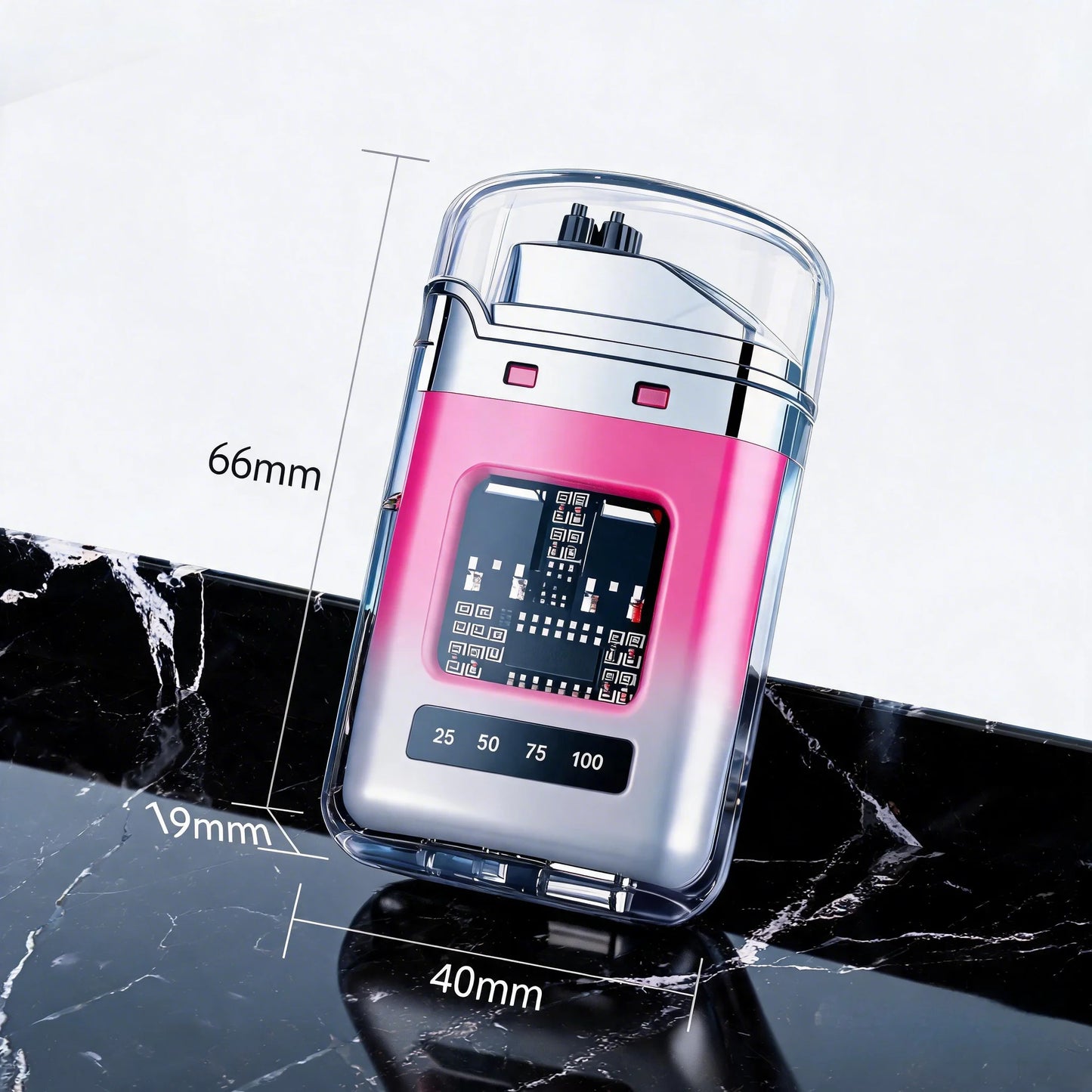 Rechargeable Pulse Arc Lighter Windproof Waterproof Transparent Gradient Shell Cool Electronic Lighter Perfect Gift for Men