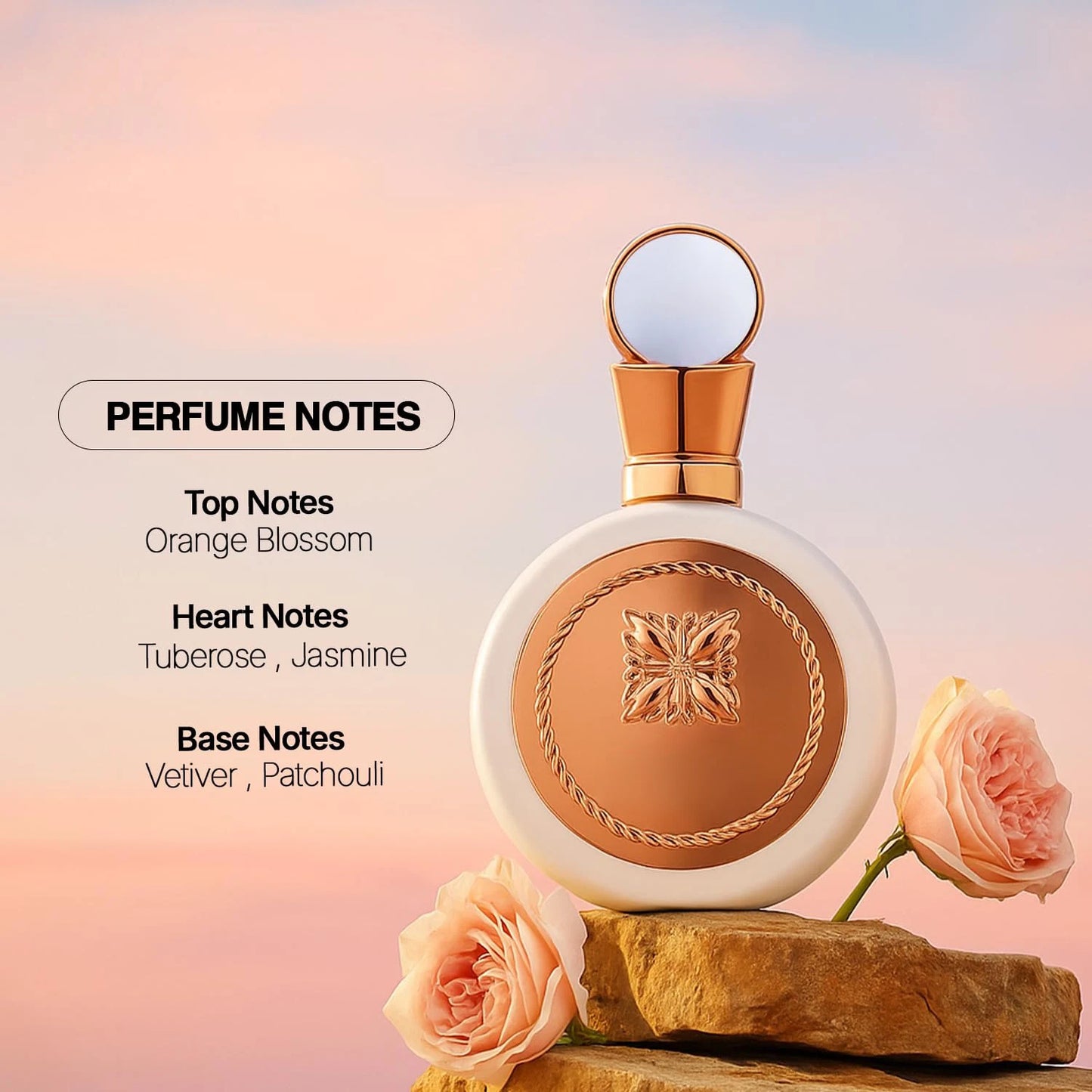 Fakhar - Floral, Sweet, Creamy, Powdery, Fruity - Eau de Parfum Long-Lasting Fragrance for Women, 3.4 Oz / 100 ml