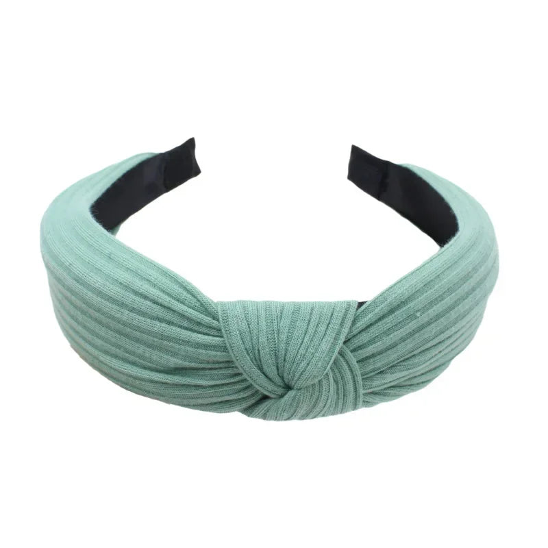 Knitted Knotted Solid Wide Headbands Women Girls New Fashion Hair Hoop Simple Cross Knot Hairbands Headwear Hair Accessories