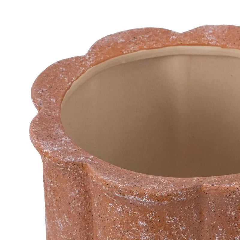 8in Terracotta Flower Planter Pot Ceramic Drainage Hole with Plug Included