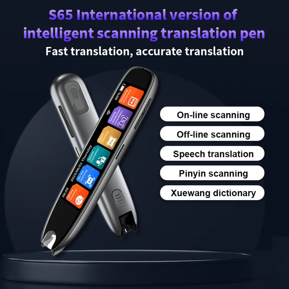 S65 142 Languages Translator Smart Voice 9 Offline Translation Pen Digital International Scanning Dictionary For Teacher Student